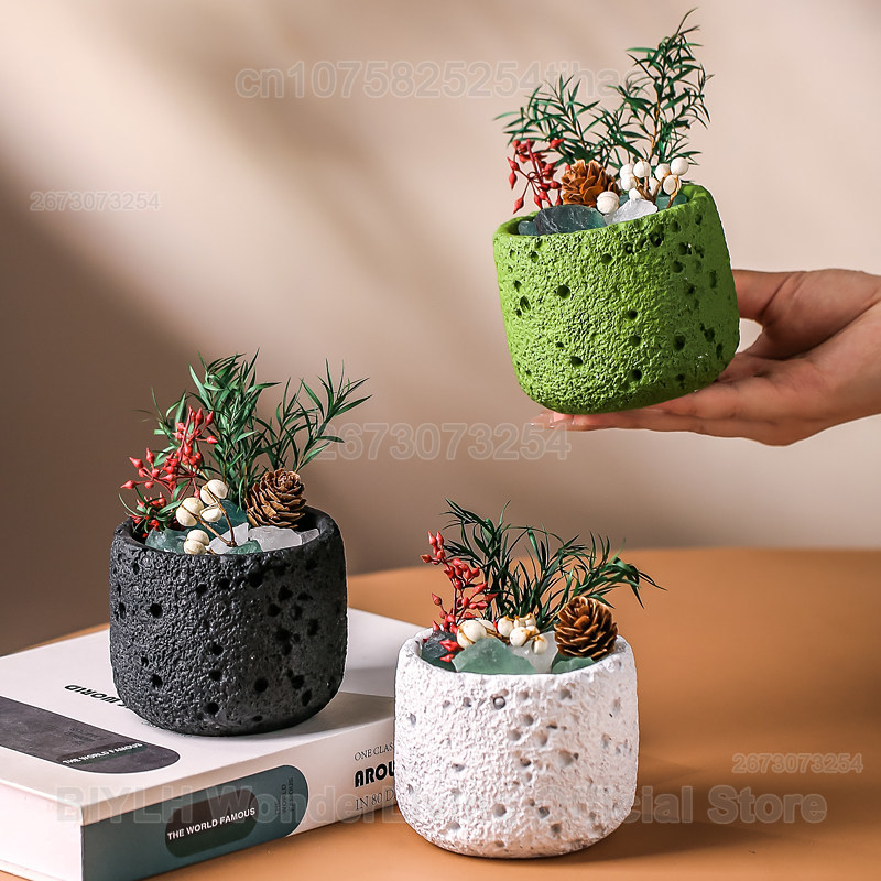 Home Fragrance Jar - حجر معطر للديكور، وعاء حجري من
