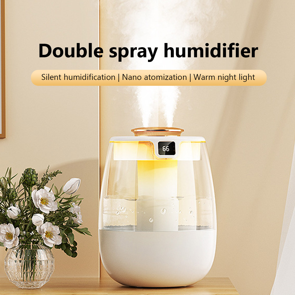 Home Fragrance Device - 1.3L مرطب الهواء منفذ رذاذ مزدوج
