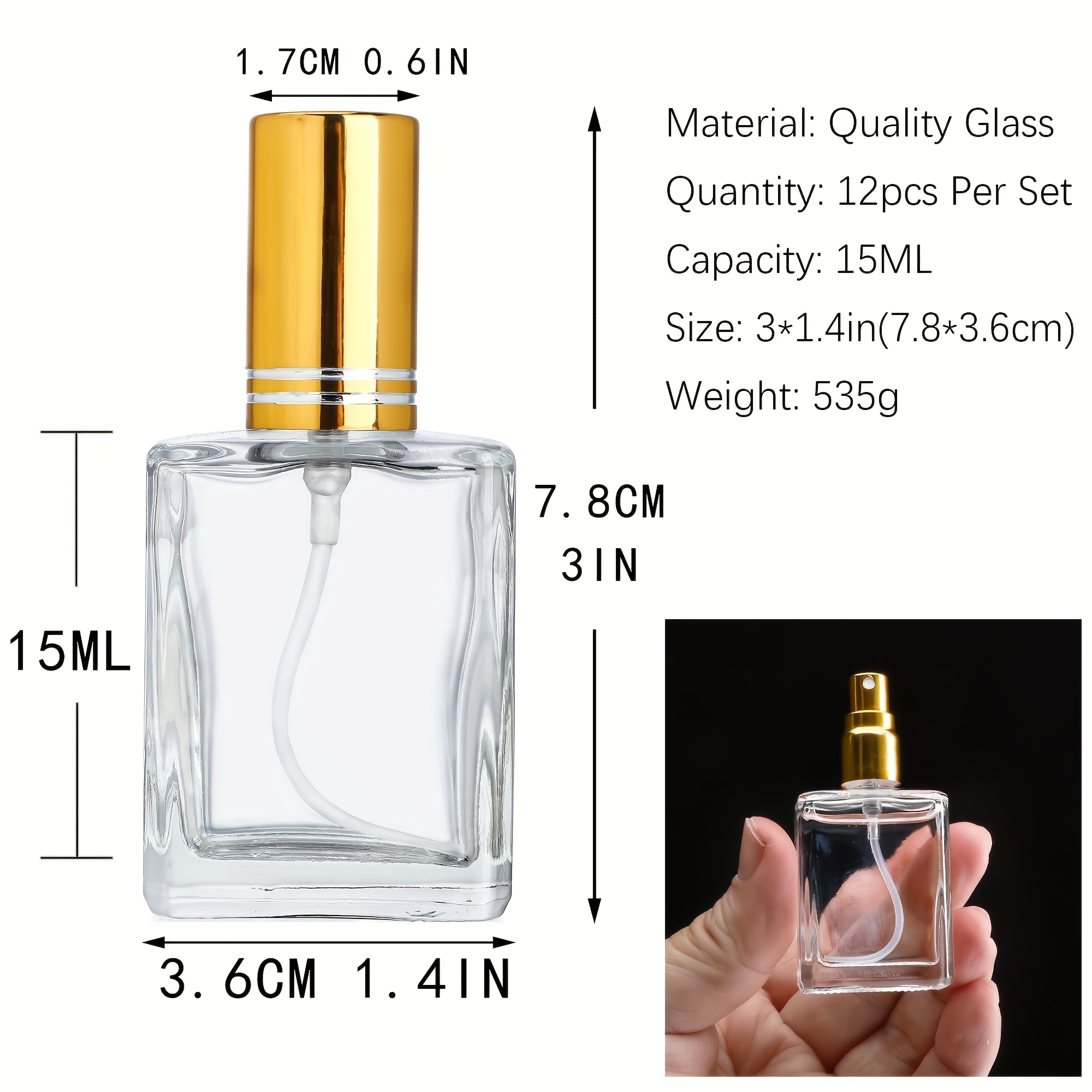 12 قطعة + 6 ملحقات 15 مل زجاجة - مراجعة Room Spray Bottle وسعره