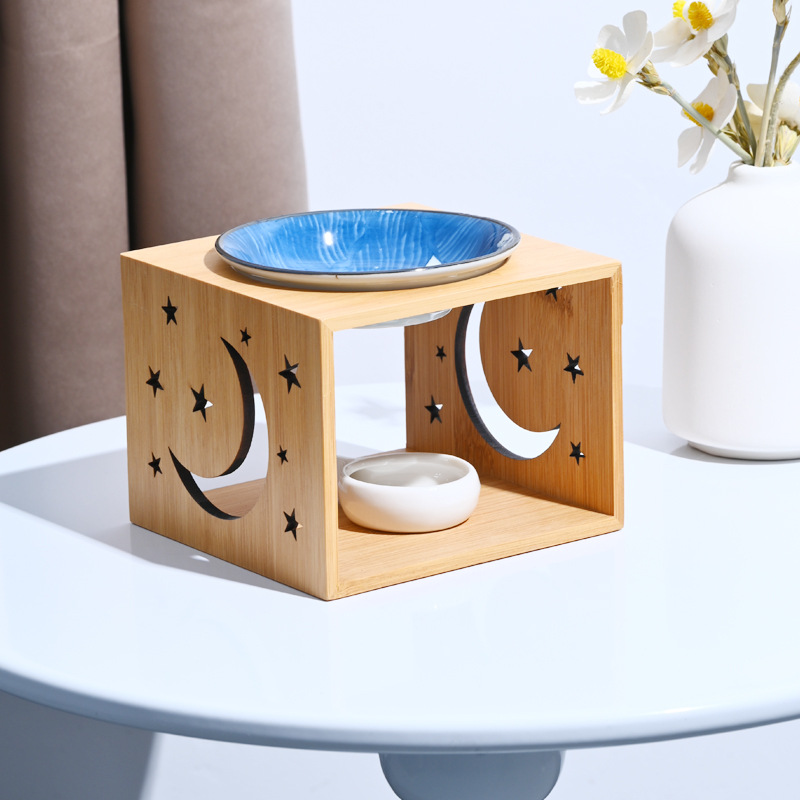 موقد زيوت عطرية من الخيزران وا - مراجعة Home Fragrance Oil Burner وسعره