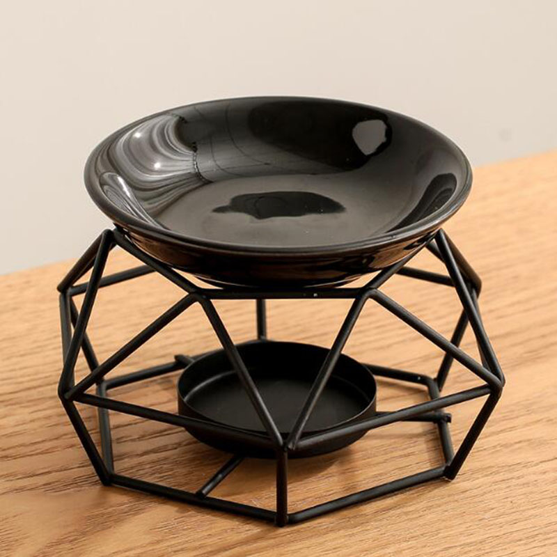 وعاء سيراميك رف حديد أسود اللو - مراجعة Home Fragrance Oil Burner وسعره