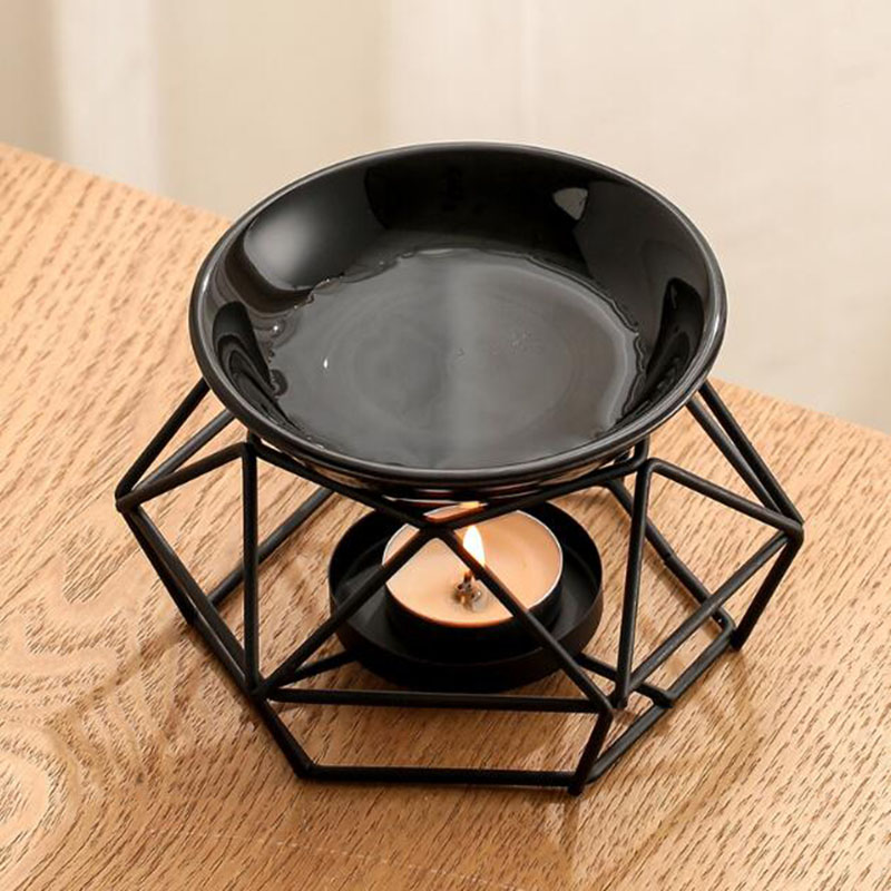 وعاء سيراميك رف حديد أسود اللو - مراجعة Home Fragrance Oil Burner وسعره