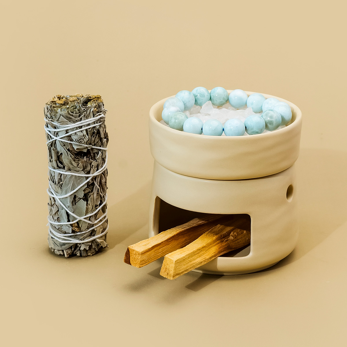 مجموعة من أحجار الكريستال الطب - مراجعة Home Fragrance Oil Burner وسعره
