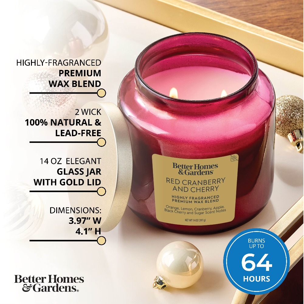 شمعة في وعاء زجاجي أحمر مع غطا - مراجعة Home Fragrance Jar وسعره